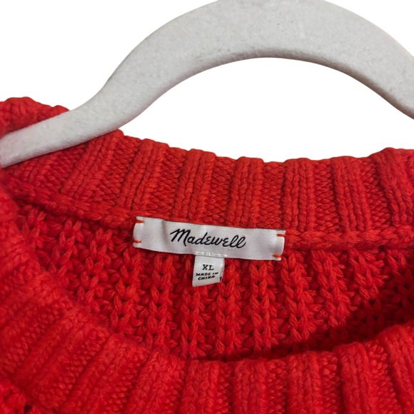Madewell Red Wool Alpaca Blend Pullover Sweater XL - Picture 5 of 7